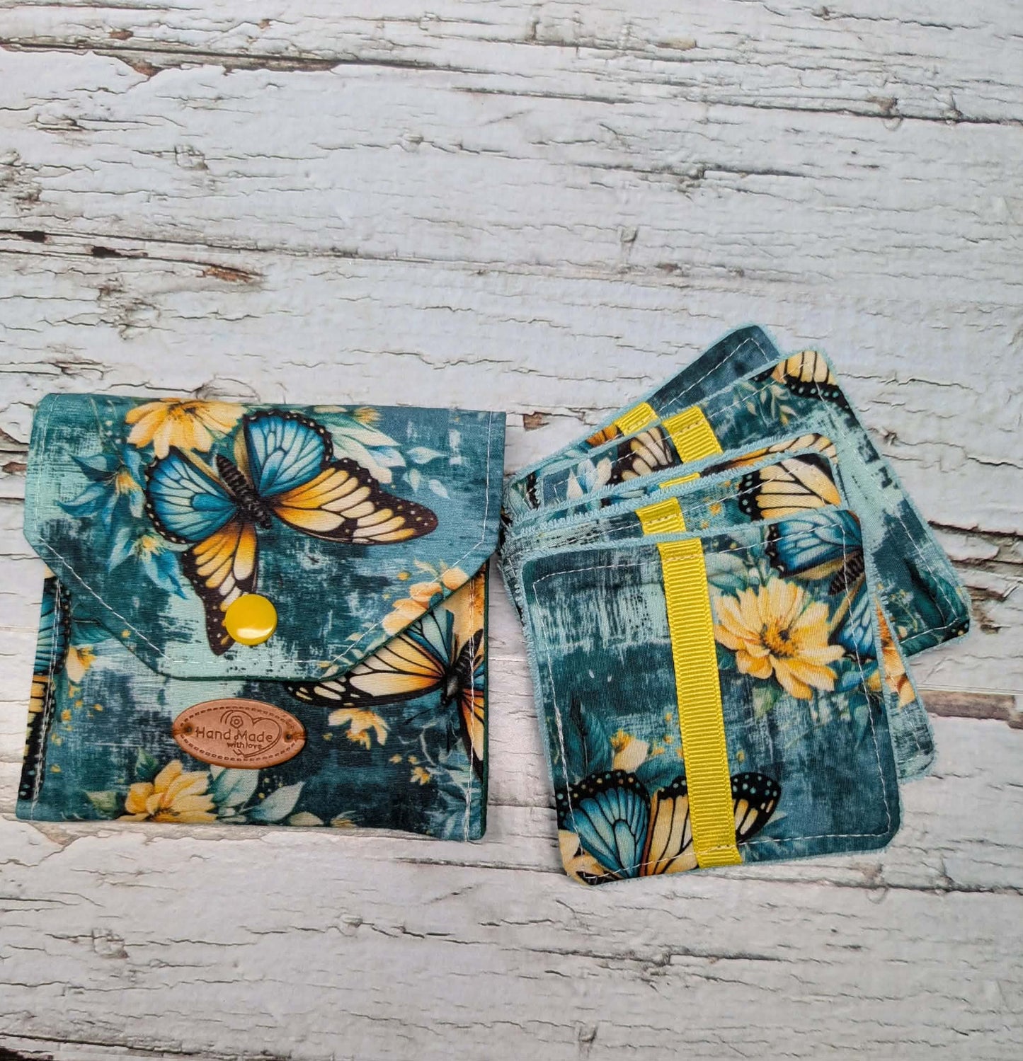 Ensemble-Pochette avec lingettes démaquillantes réutilisables