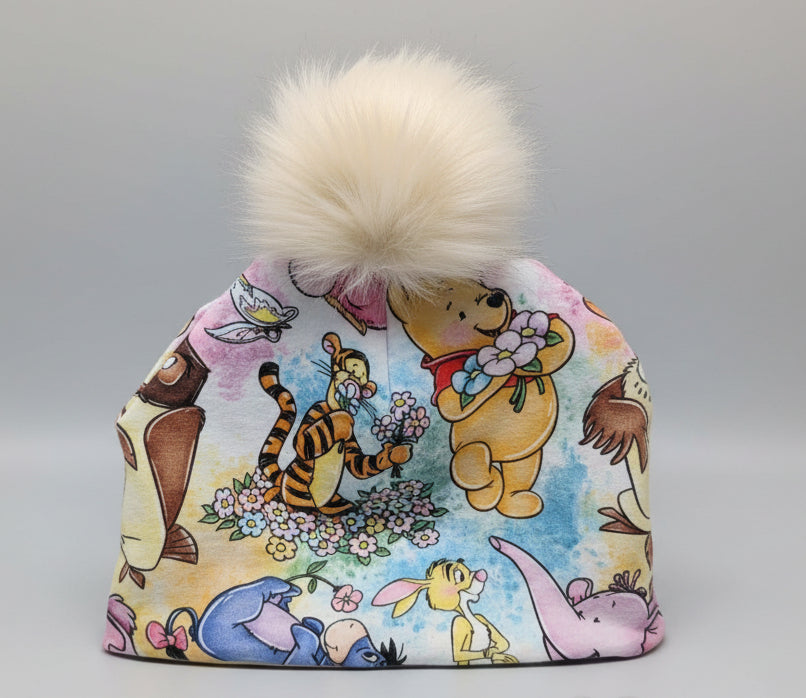Tuque enfant doublée micropolar avec pompon amovible - 1 an (38 cm)
