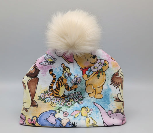 Tuque enfant doublée micropolar avec pompon amovible - 1 an (38 cm)