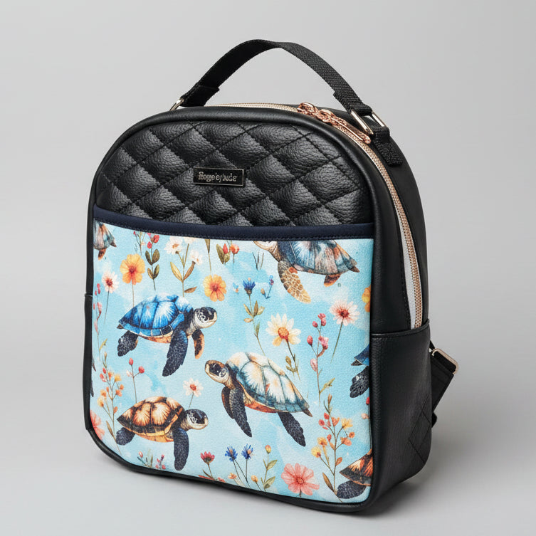 Sac à dos sacoche en simili cuir matelassé (Moyen)