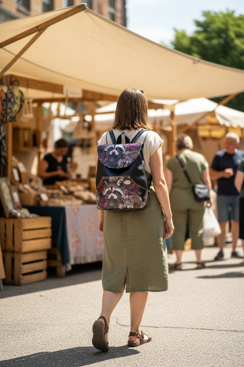 Sac à dos sacoche en simili cuir