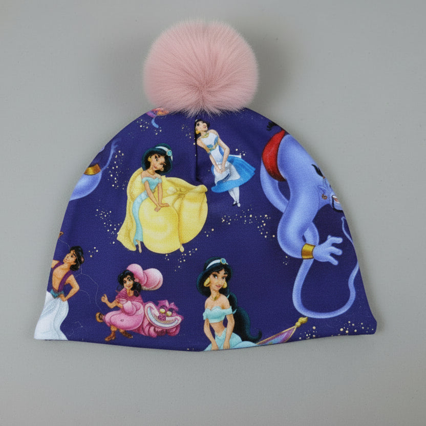 Tuque enfant doublée micropolar avec pompon amovible - 4 ans (44 cm)
