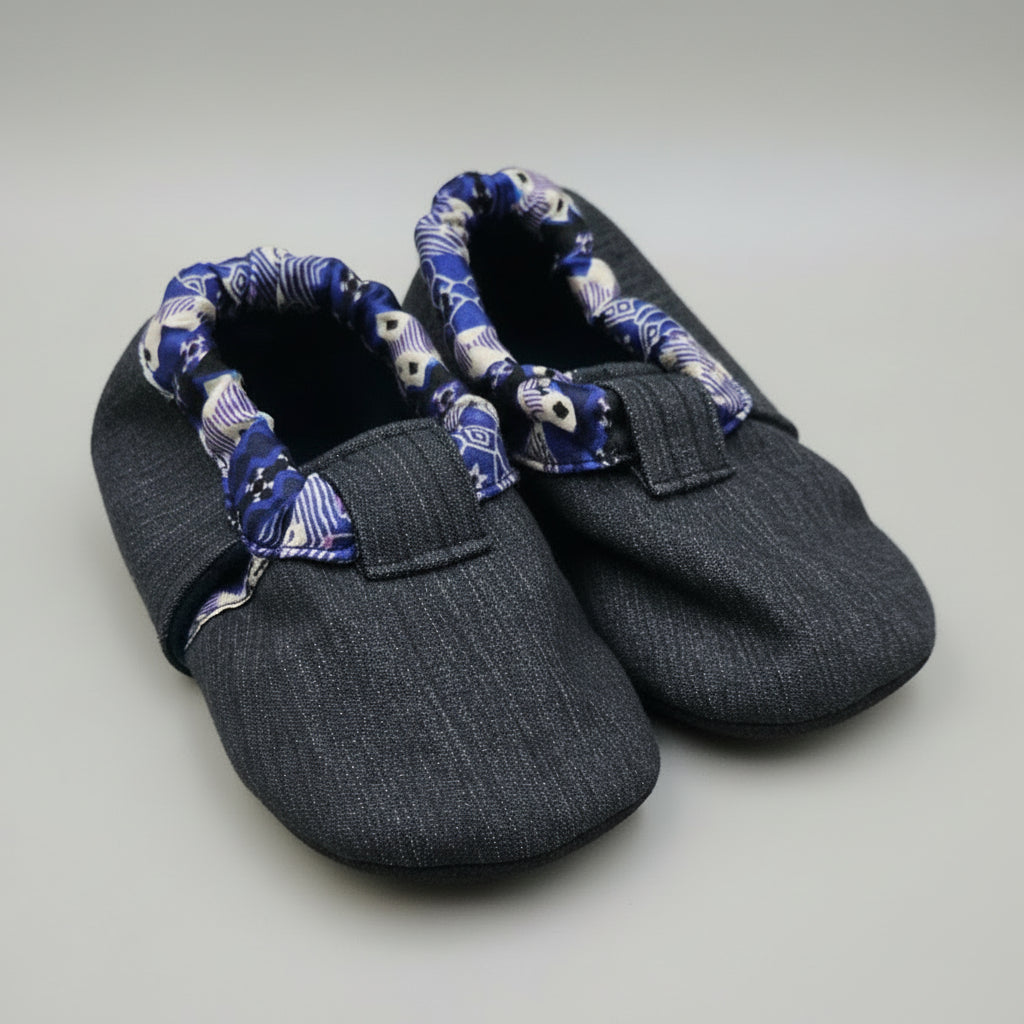 Pantoufles Bébé en jeans Doublé Polar (6-12 mois)
