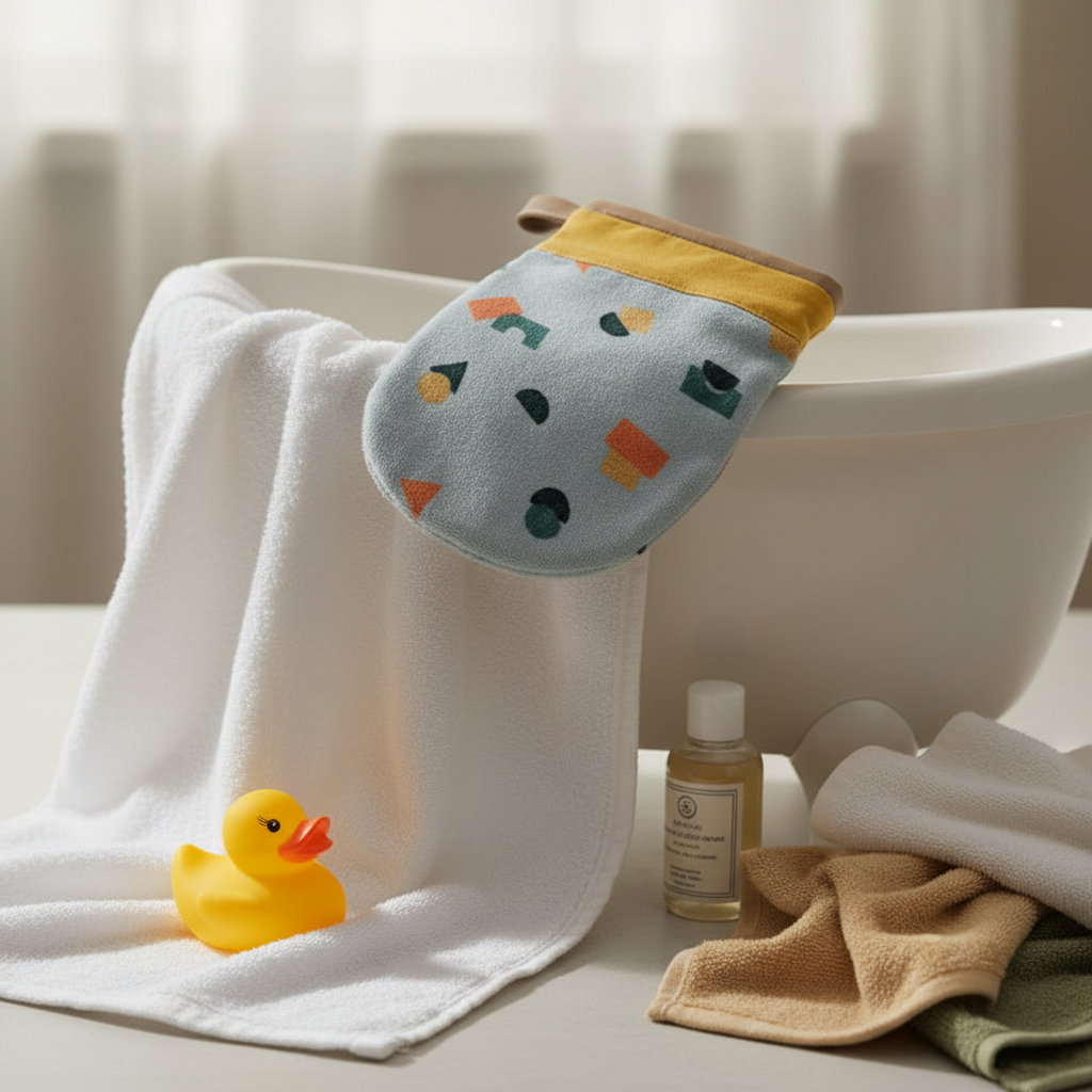 Mitaines de bain en ratine douce pour-bébé,enfants et adultes