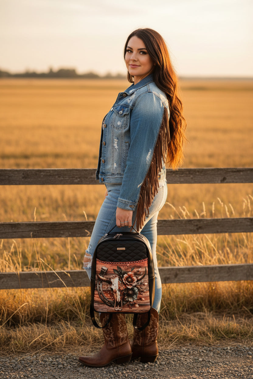 Sac à dos sacoche en simili cuir matelassé