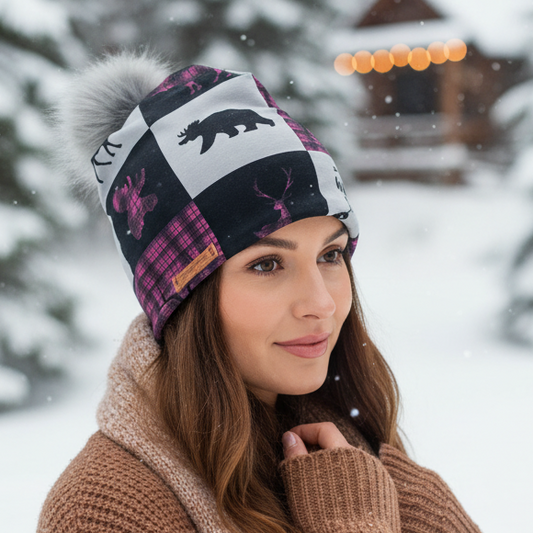 Tuque en tissu doublé micro-polar