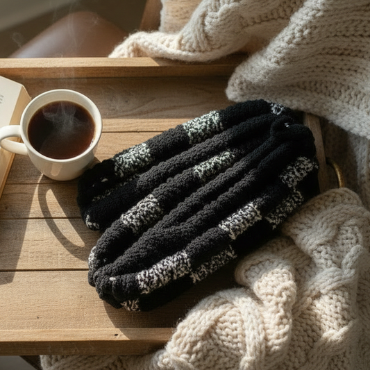 Pantoufles en laine tricotées–Homme 11