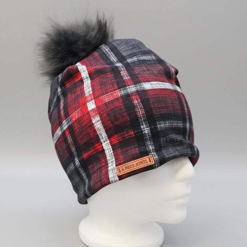 Tuque en tissu doublé micro-polar