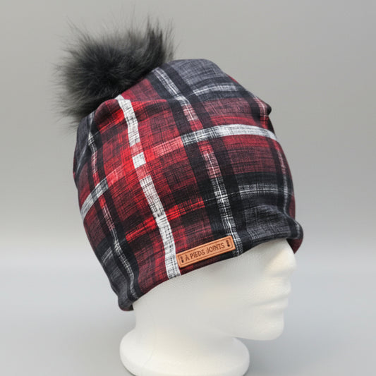 Tuque en tissu doublé micro-polar