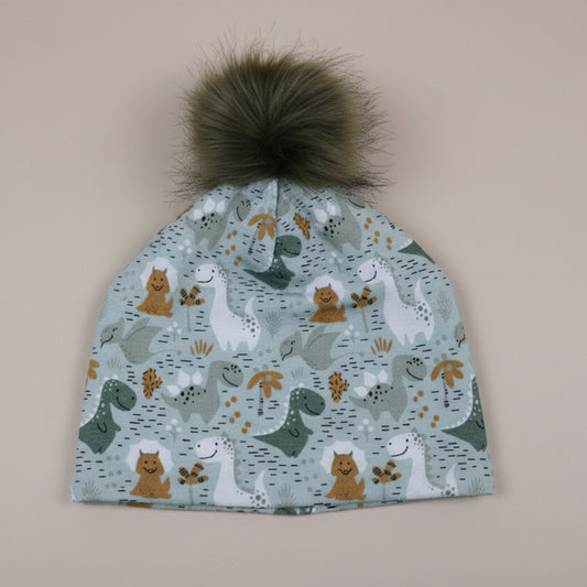 Tuque enfant doublée micropolar avec pompon amovible - 3 ans (42 cm)