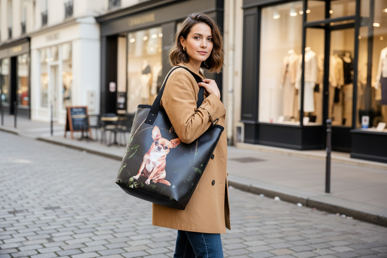 Grand sac Cabas en simili cuir