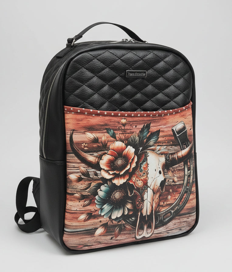 Sac à dos sacoche en simili cuir matelassé