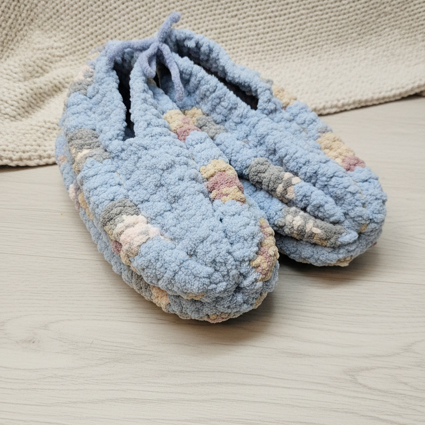 Pantoufles en laine tricotées–Femme 7