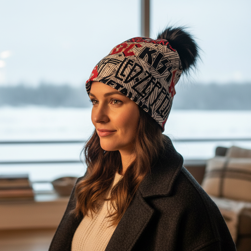 Tuque en tissu doublé micro-polar