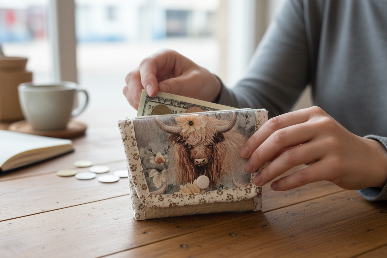 Petit porte-monnaie en simili cuir