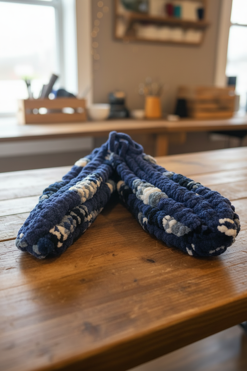 Pantoufles en laine tricotées - Homme 5