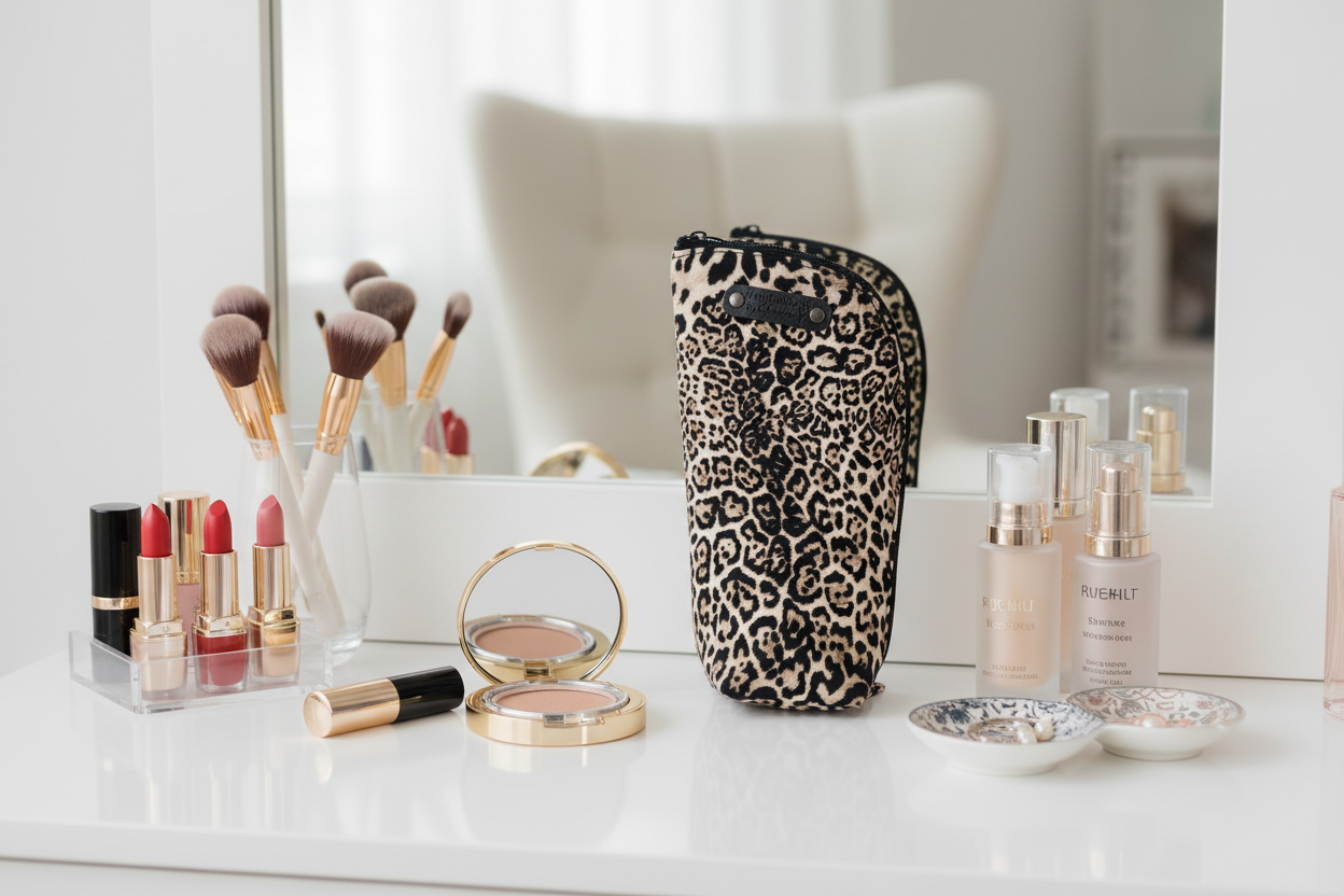 Trousse à pinceaux et maquillage