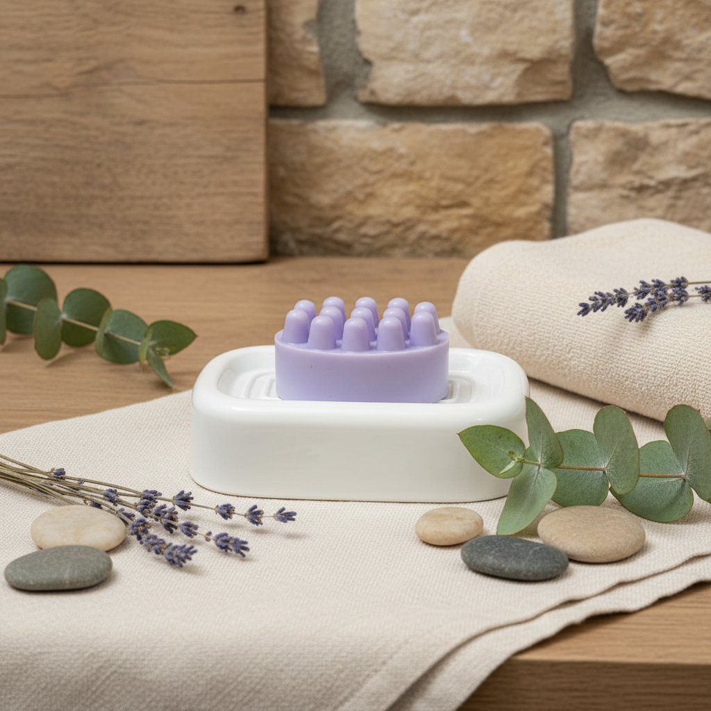 Savon Exfoliant avec Éponge Intégrée