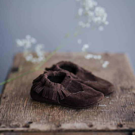 Pantoufles Bébé en Suède Doublé Polar (6-12 mois)