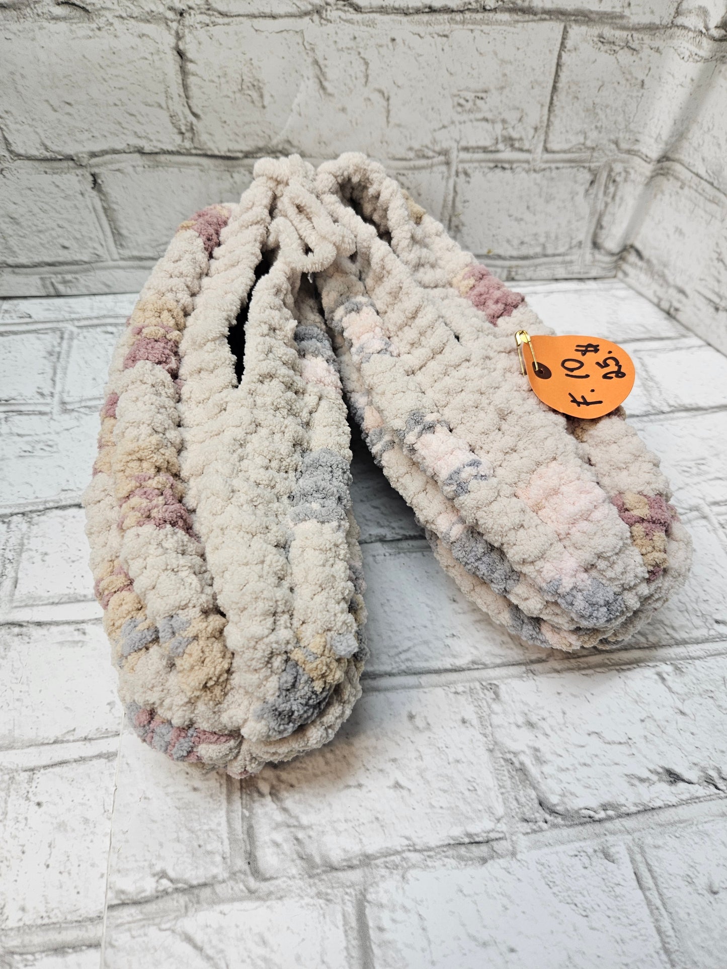 Pantoufles en laine tricotées–Femme 10