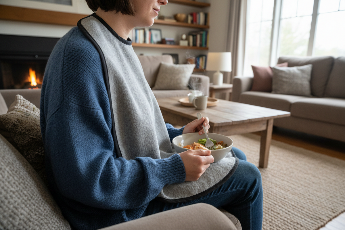 Bavette pour adulte en ratine éponge