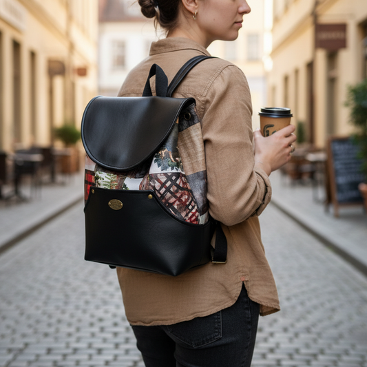 Sac à dos sacoche en simili cuir