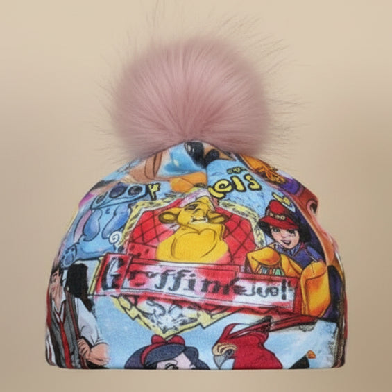 Tuque enfant doublée micropolar avec pompon amovible - 3 ans (42 cm)