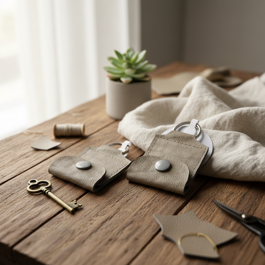 Mini porte-clé avec pochette à bouton pression