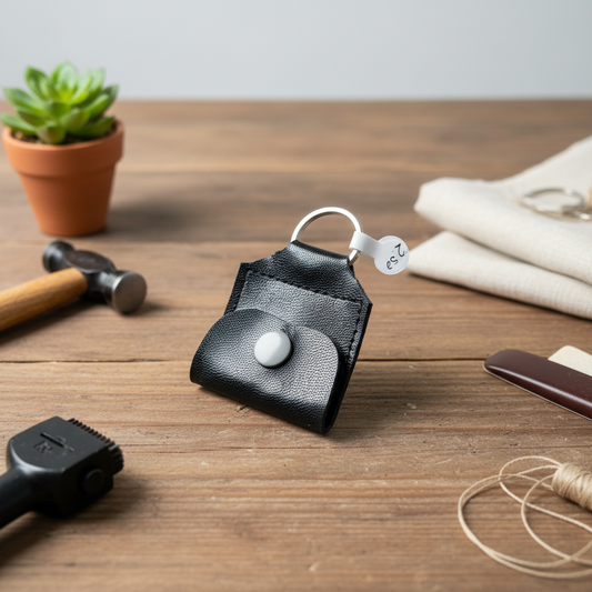 Mini porte-clé avec pochette à bouton pression