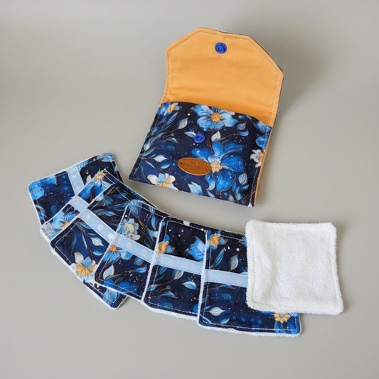 Ensemble-Pochette avec lingettes démaquillantes réutilisables