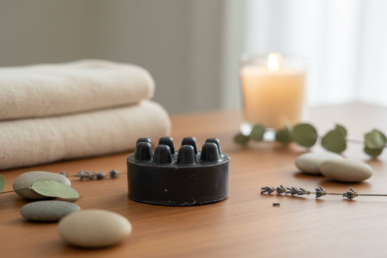 Savon Exfoliant avec Éponge Intégrée
