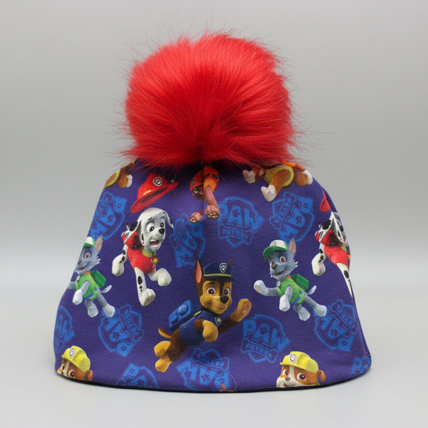 Tuque enfant doublée micropolar avec pompon amovible - 2 ans (40 cm)