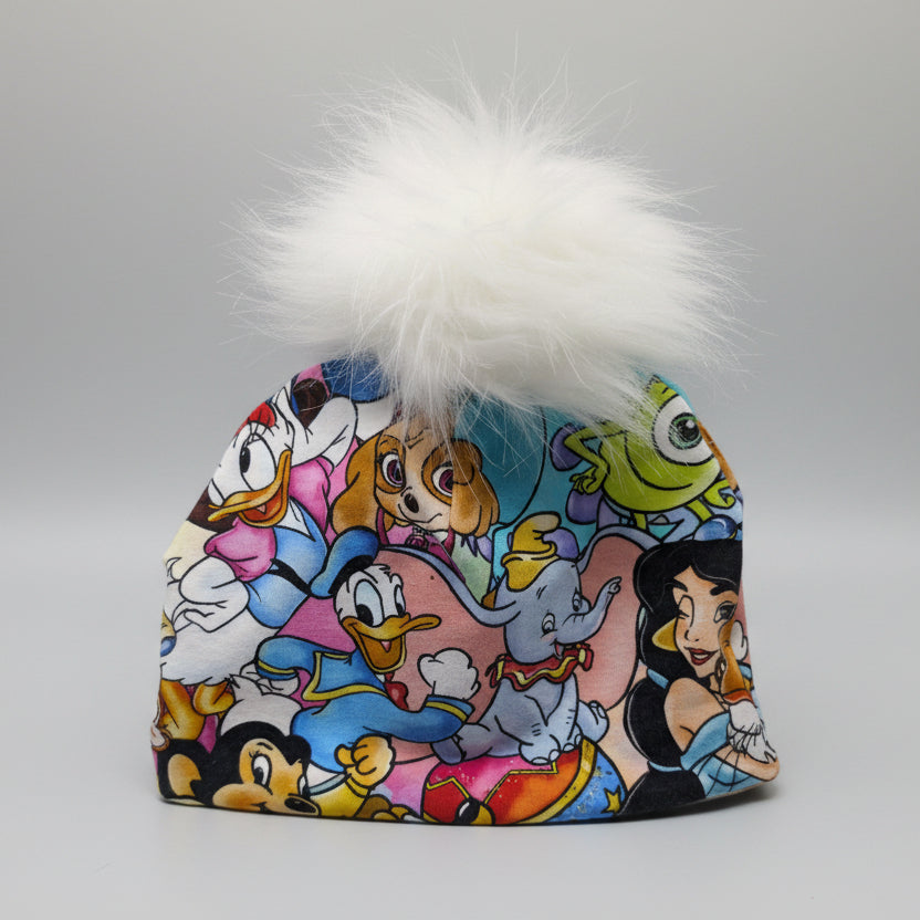 Tuque enfant doublée micropolar avec pompon amovible - 1 an (38 cm)