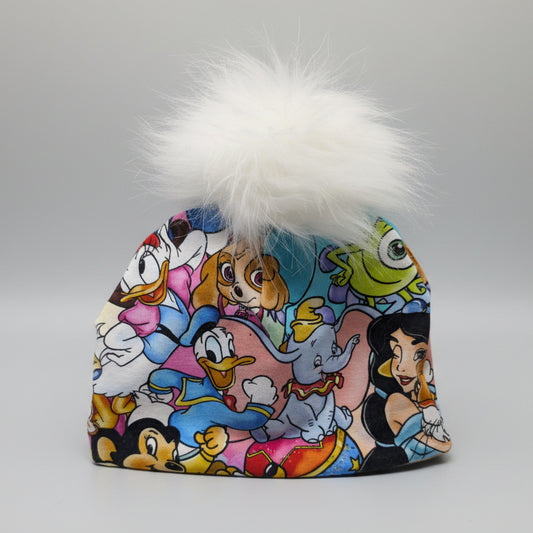 Tuque enfant doublée micropolar avec pompon amovible - 1 an (38 cm)