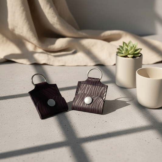 Mini porte-clé avec pochette à bouton pression