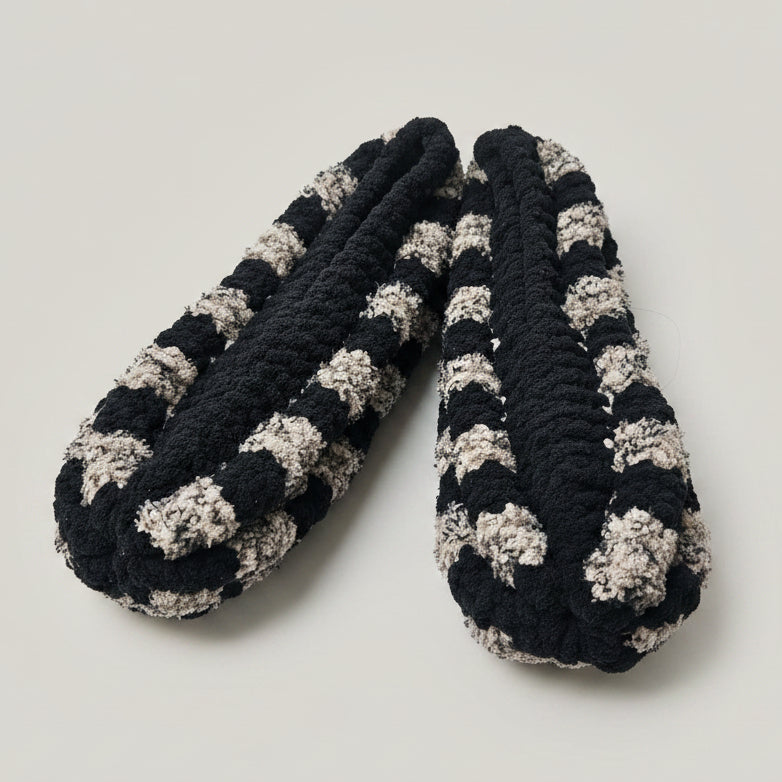 Pantoufles en laine tricotées–Homme 12