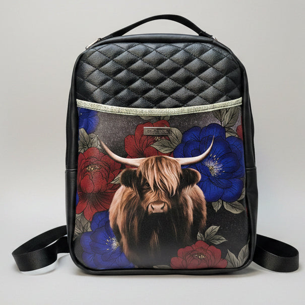 Sac à dos sacoche en simili cuir matelassé