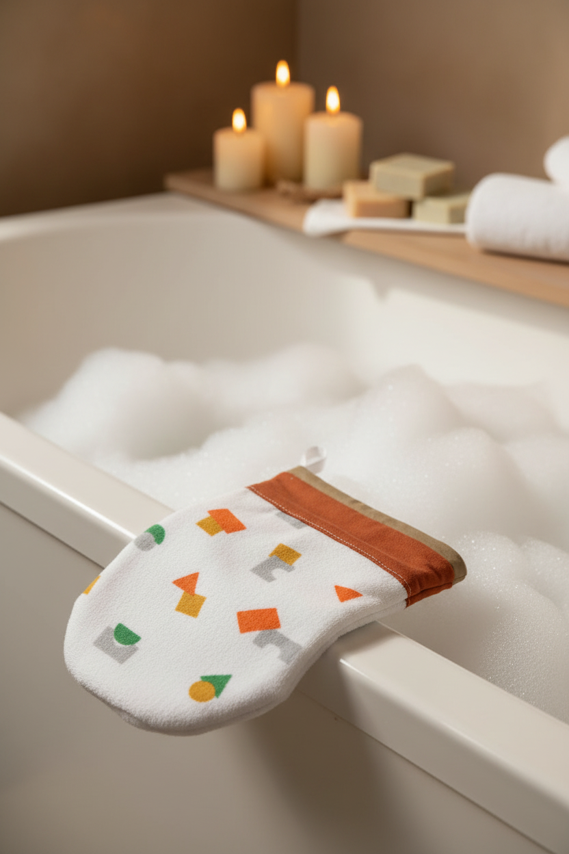 Mitaines de bain en ratine douce pour-bébé,enfants et adultes
