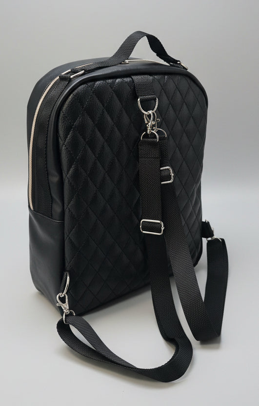 Sac à dos sacoche en simili cuir matelassé