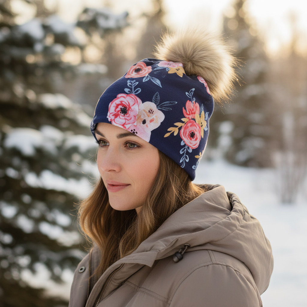 Tuque en tissu doublé micro-polar