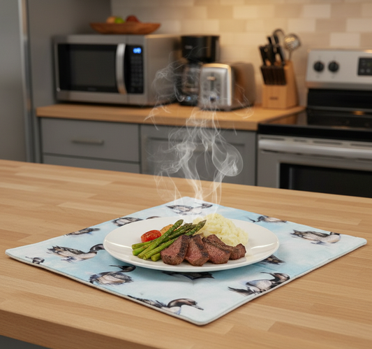 Sous-assiettes réversibles pour micro-ondes