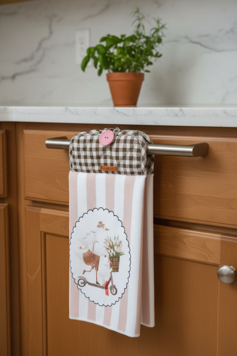 Essuie-Main avec Bouton - Attache Pratique