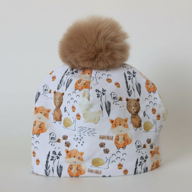 Tuque enfant doublée micropolar avec pompon amovible - 1 an (38 cm)