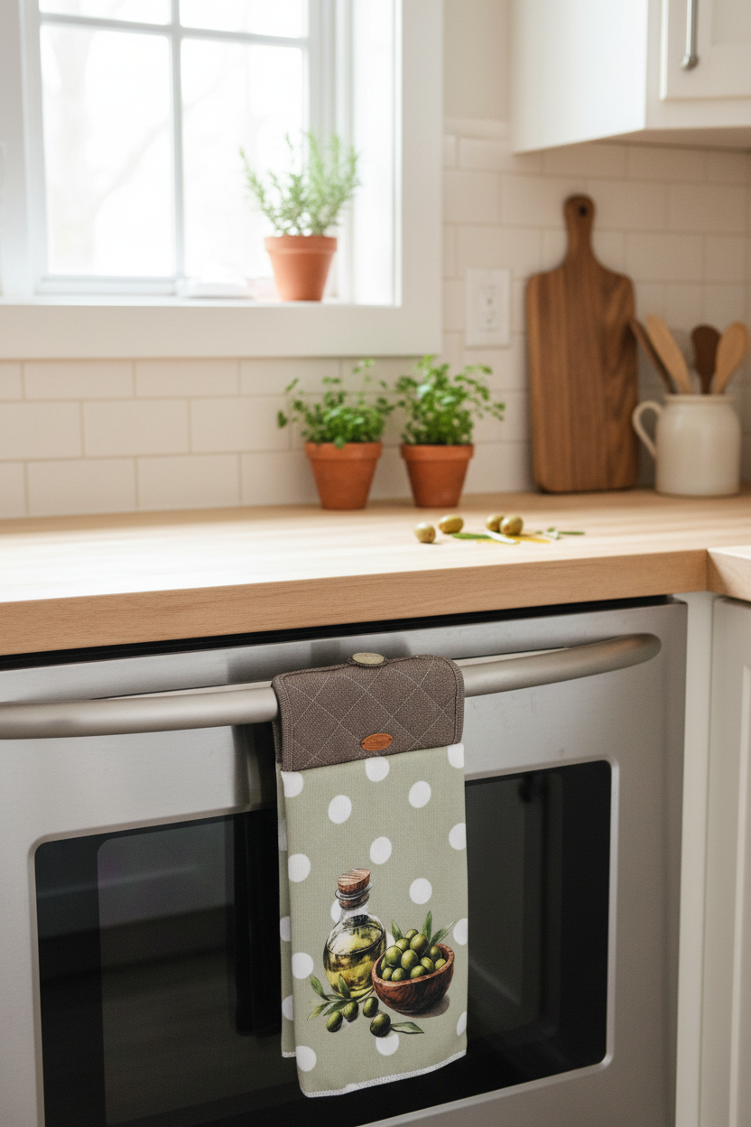 Essuie-Main avec Bouton - Attache Pratique