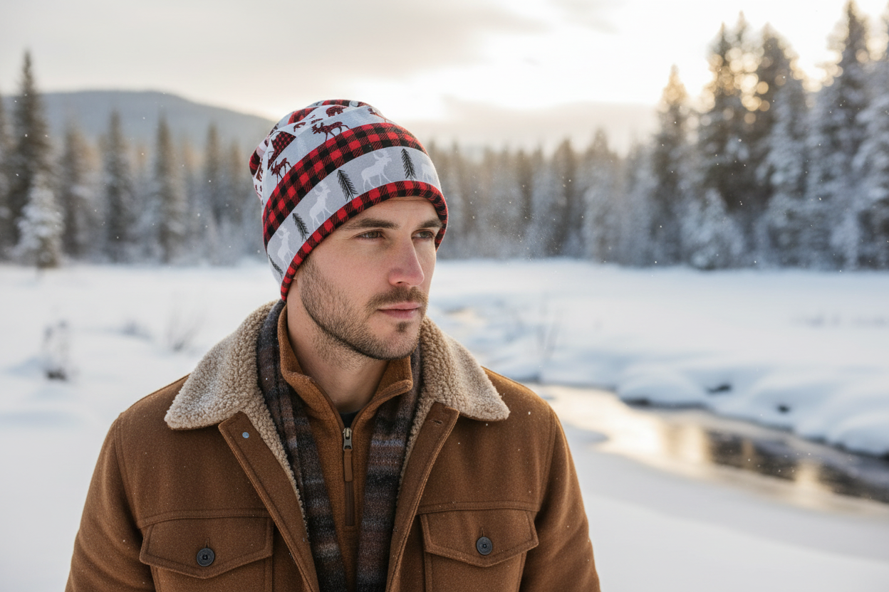 Tuque en tissu doublé micro-polar