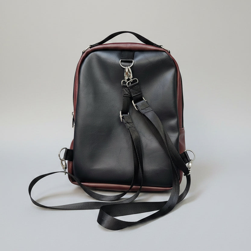 Sac à dos sacoche en simili cuir matelassé