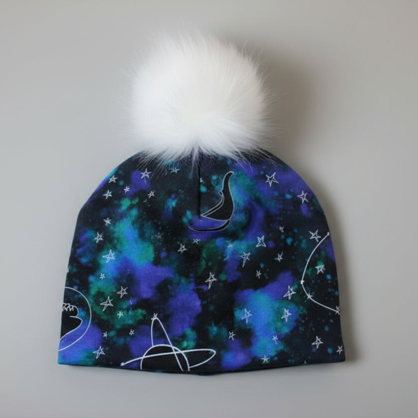 Tuque enfant doublée micropolar avec pompon amovible - 3 ans (42 cm)