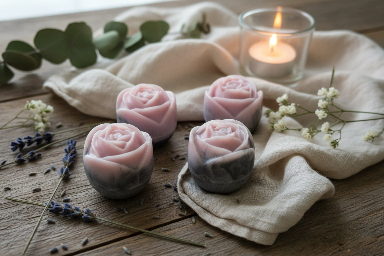 Ensemble de Savons Décoratifs Roses