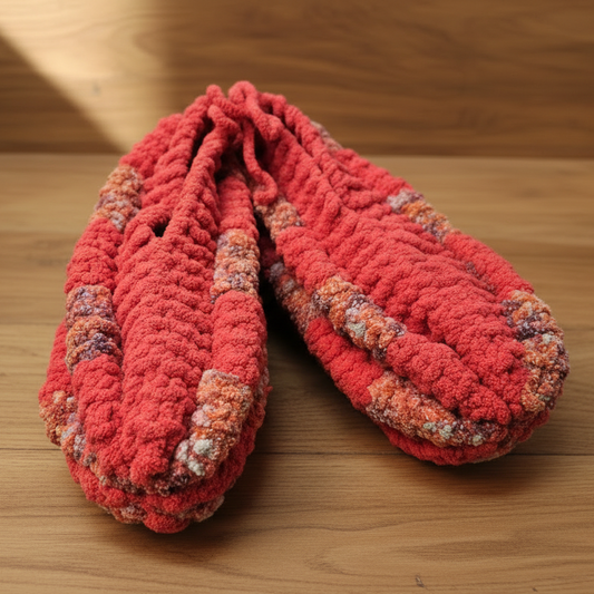 Pantoufles en laine tricotées–Femme 8