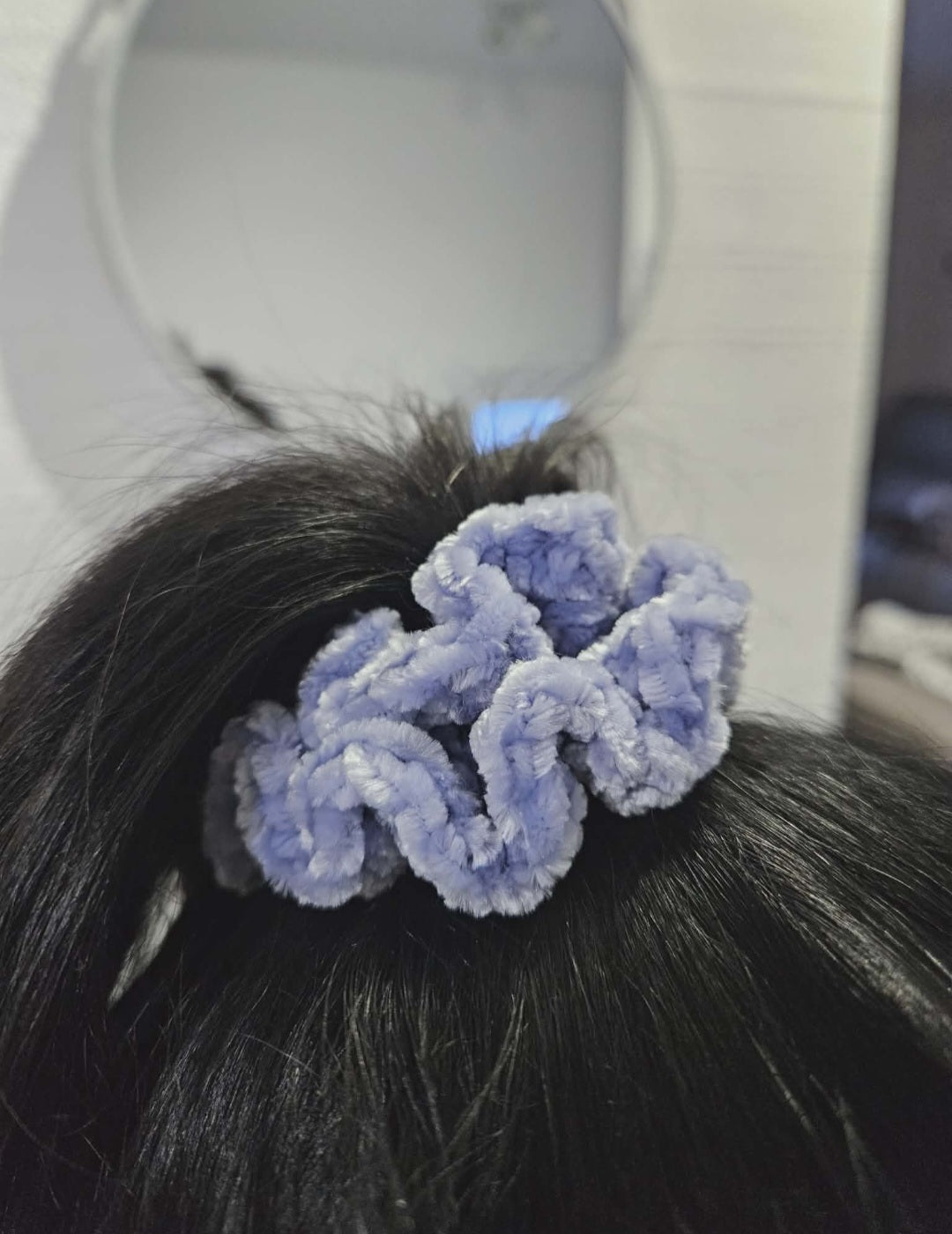 Chouchou en laine velvet - Mauve